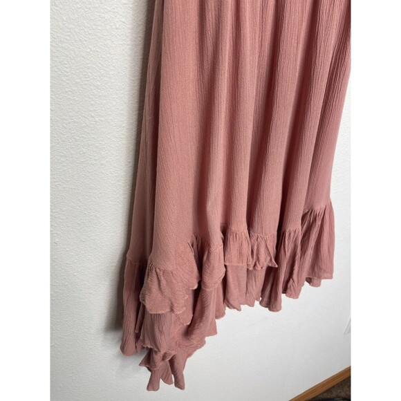 Free People Small One Adella Slip Mini Dress Rose Crochet Lace Tiered Ruffle NWT - Picture 7 of 14